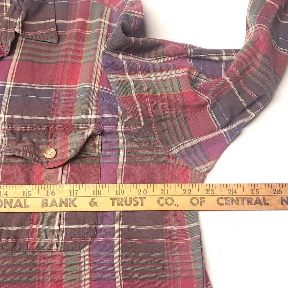 Polo Ralph Lauren Shirt Mens XL Multicolor Plaid Cotton Button Down